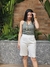 Bermuda de Linho com Viscose 21037- Lisa Marfim - comprar online