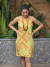 Vestido Aline curto alça passador estampado 20954 - Território Carioca
