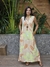Vestido viscose Sem manga Gola Padre 21130 Estampado - comprar online