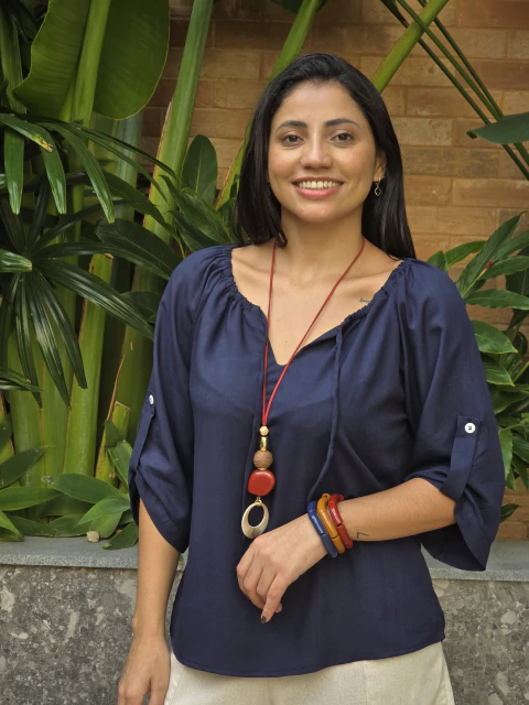 Blusa MM Manga Alheta 21093 - Lisa Marinho 21093 - comprar online