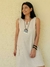 Vestido Linho Bolso Frente 20686 Liso marfin - comprar online