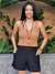 Short de Linho com Viscose 20816 - Liso Preto