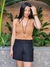Short de Linho com Viscose 20816 - Liso Preto - comprar online