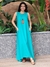 Vestido 20957 viscose Eliane Liso Verde piscina - comprar online