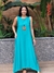 Vestido 20957 viscose Eliane Liso Verde piscina