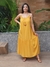 Vestido Max Amarração Viscose Liso Mostarda 21079