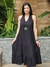 Vestido MM Gola Padre sem manga pingente 21080 liso Petro - comprar online