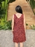 Vestido sem manga 10 botões e babado 20921 Estampado na internet