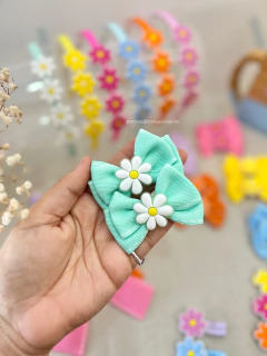 Dupla margaridas pespontada - loja online