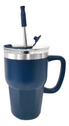 TAZA TERMICA RETRO AZUL 600ML - comprar online