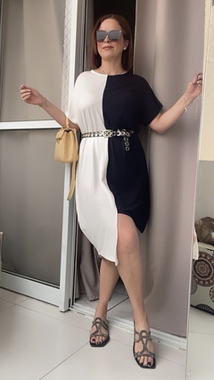 Vestido bicolor Leona - comprar online