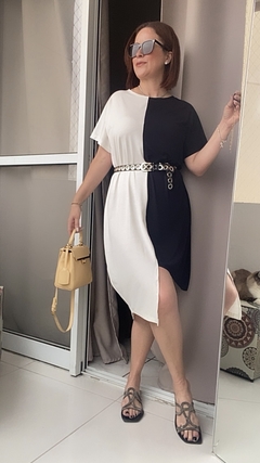 Vestido bicolor Leona - comprar online