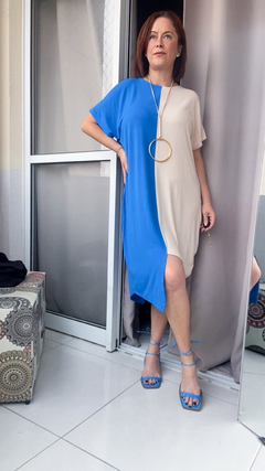 Vestido bicolor Leona