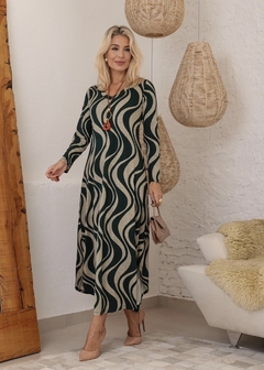 Vestido Alana Manga Longa (estampado)