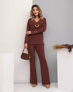 Imagem do Conjunto Blusa e Calça Flare Fabiana