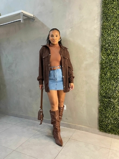 Saia Jeans Strass - Quibonita 