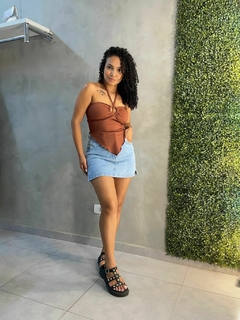 Cropped Canelado Samara - comprar online