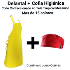 KIT Delantal + Cofia - Tropical Mecanico -Linco-