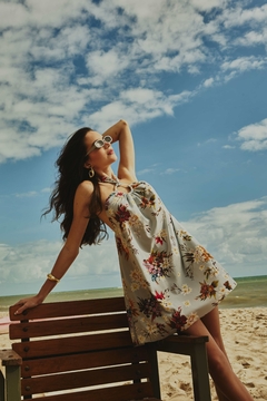 Vestido Isa Flores Azul - comprar online