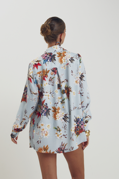 Chemise Flores Azul - comprar online