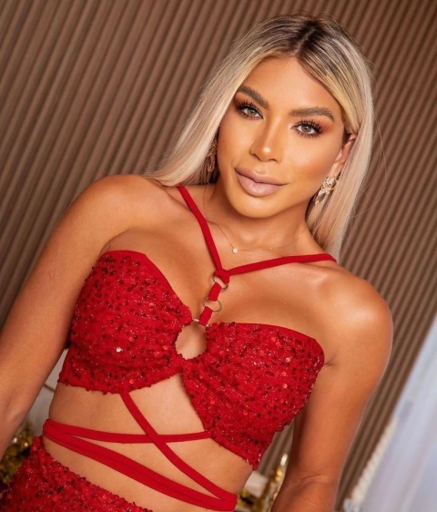 CONJUNTO CROPPED + SAIA METALIZADA