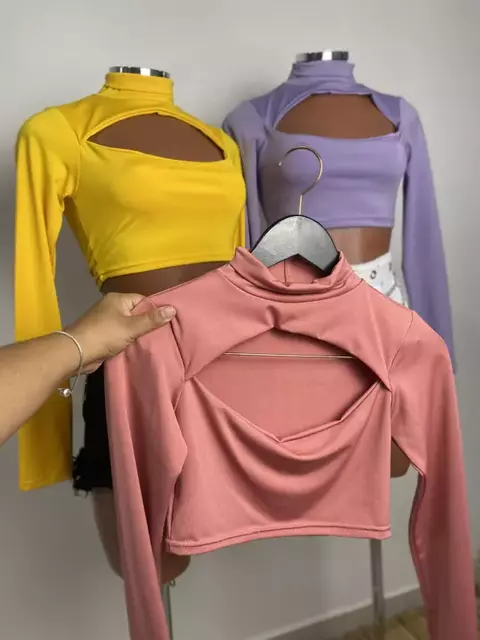 CROPPED MANGA LONGA SAMANTHA - comprar online