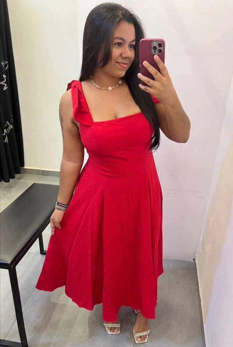 VESTIDO LONGO COM LAÇO - comprar online