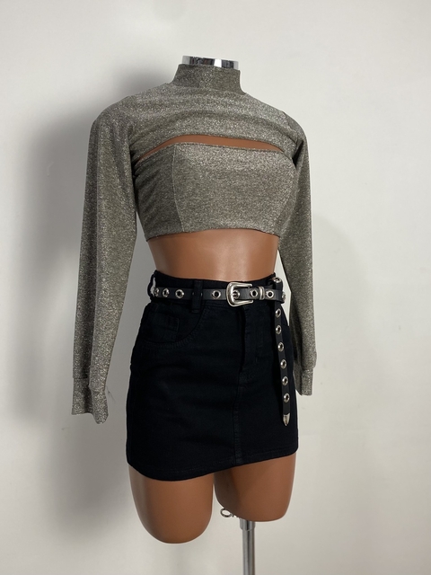 CROPPED LUREX COM BOJO