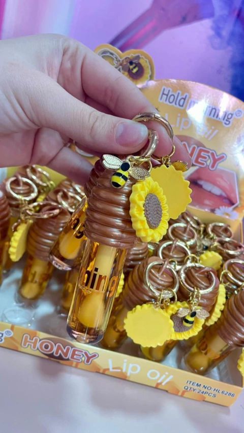 Lip Oil Honey Com Chaveiro Girassol Hold Morning