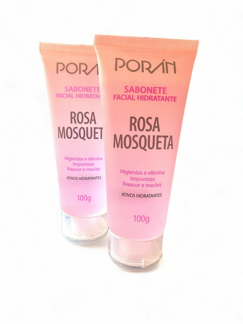 Sabonete facial hidratante rosa mosqueta 100g poran