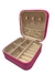 Mini Porta Joias Rosa S/ Espelho para Viagem, Rosa e preto cores sortidas