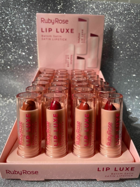 Lip luxe Batom satin lipstick Ruby Rose HB-L6000
