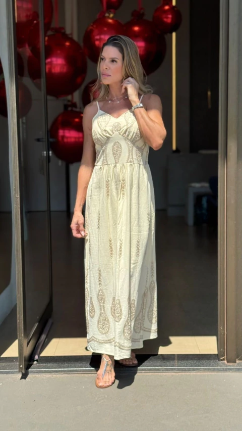 Vestido Dubai Amarelo Manteiga