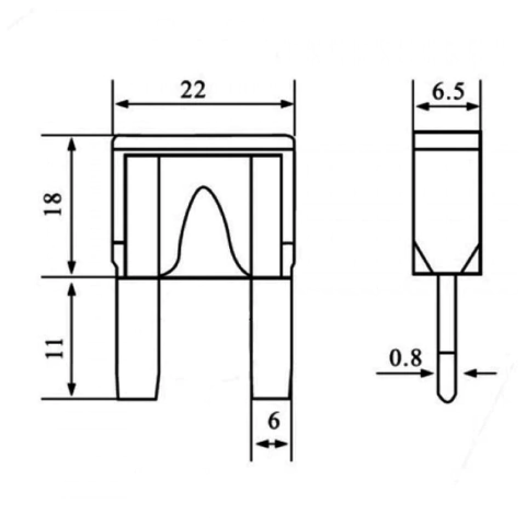 Fusível Lâmina Grande 20A Caixa Fechada com 10 Unidades
