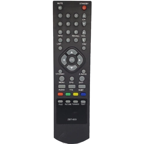 Controle Remoto Conversor Zinwell Zbt601 Zbt602 Zbt633