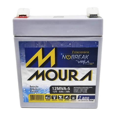 Bateria Selada Moura 12v 5AH Nobreaks Caixa 5 Unidades