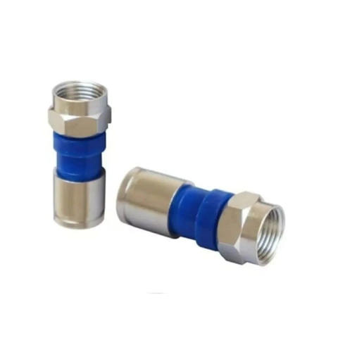 Conectores Rg6 Pacote Com 100 Compressão Profissional Proeletronic