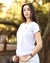 Camiseta Lennis Básica Branca - Bordado Preto - loja online