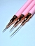 Kit 3 pinceis Line Luxo- Cabo rosa