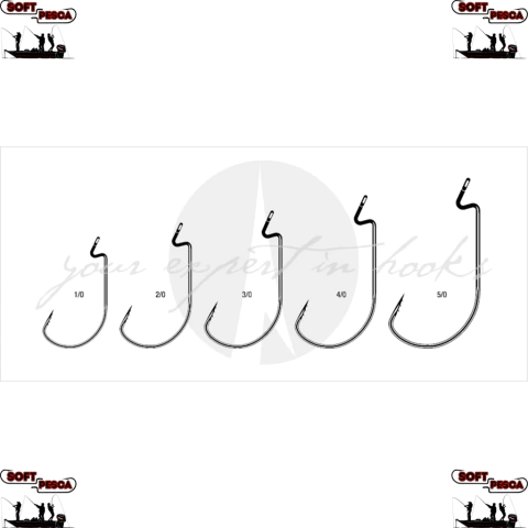 Anzois VMC FastGrip Wide Gap Worm Hook 7311 Tamanho:5/0