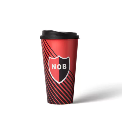 Vaso Newell´s Old Boys tapa café y packaging