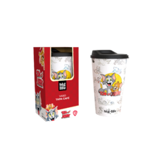 Vaso Tom y Jerry tapa café y packaging