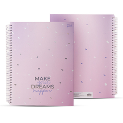 Cuaderno Espiralado Grande Tapa Dura Rosa 21x27