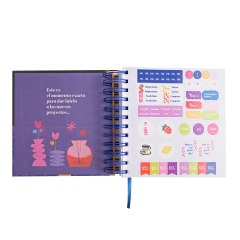 Agenda Deco Azul 16x16cm Perpetua en internet