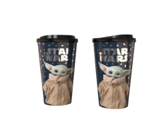 Vaso Star Wars YODA con tapa café y packaging - comprar online