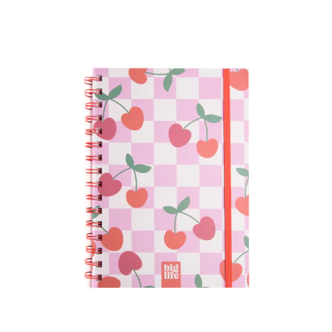 Libreta Retro Pastel Hojas Rayadas - comprar online