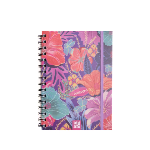 Libreta Floral Hojas Rayadas - comprar online
