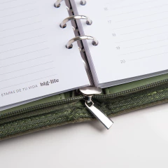 Planner Puffer Verde Día por Página 15x21cm Perpetuo - PPR Solutions