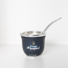 Mate individual Mundial Argentina con packaging y bombilla en internet