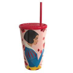 Vaso Blancanieves con tapa relieve - comprar online